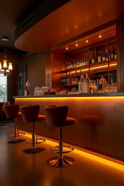 Interno del Ristorante Al Cambio a Bologna con bancone in rame brunito